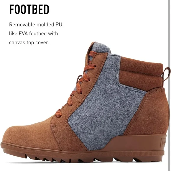 🥾Sorel Evie Ankle Lace Waterproof Boots BRAND NEW WITH TAGS Women's size 7.5 - Picture 9 of 16